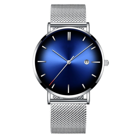 Color-faced men's mesh belt business watch AURISTRA 