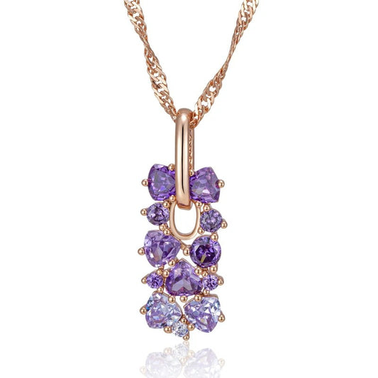 Fashion Normcore Style Gradient Crystal Necklace AURISTRA 