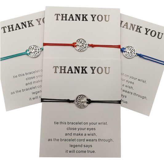 Hand-woven Red Rope Tree of Life Bracelet AURISTRA 