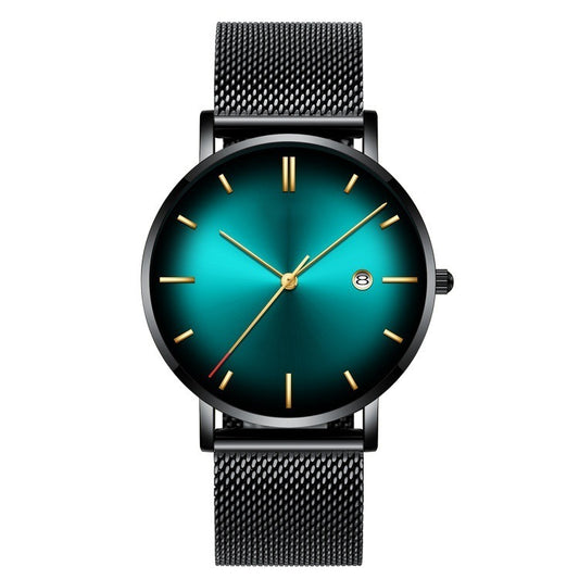 Color-faced men's mesh belt business watch AURISTRA 