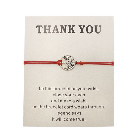 Hand-woven Red Rope Tree of Life Bracelet AURISTRA 