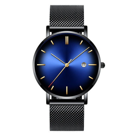 Color-faced men's mesh belt business watch AURISTRA 