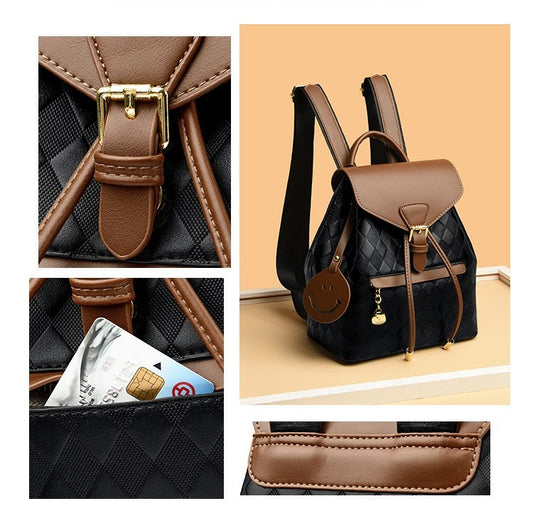 Female Backpack Casual Multifunction Women Leather Backpack Shoulder School Travel Back Pack AURISTRA 