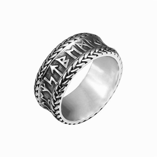 Vintage Viking Letter Mother Titanium Steel Ring AURISTRA 
