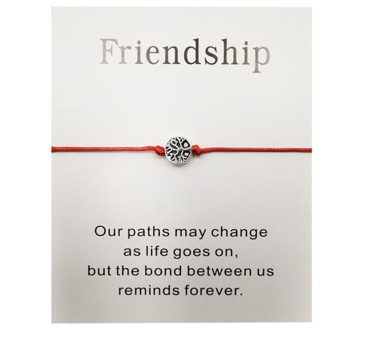 Hand-woven Red Rope Tree of Life Bracelet AURISTRA 
