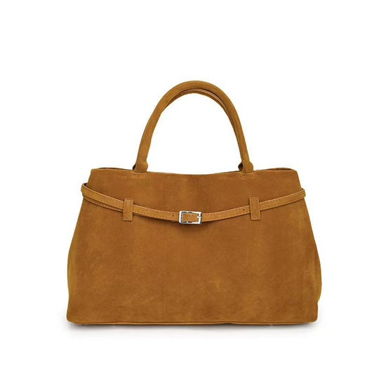 2025 Hot Sale Decorative Design Solid Faux Suede Handbag Large Capacity Casual Tote Bags For Women Tote Design Portable Shoulder Bag AURISTRA 