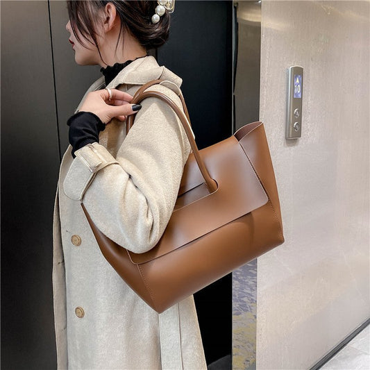 Fashion Women Shoulder Bags Large Capacity Handbags Simple Retro Tote Bags Solid Color Famous Brand High Quality Bags AURISTRA 