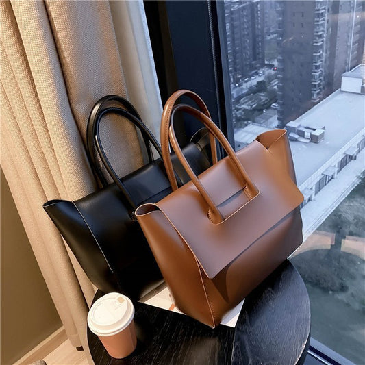 Fashion Women Shoulder Bags Large Capacity Handbags Simple Retro Tote Bags Solid Color Famous Brand High Quality Bags AURISTRA 