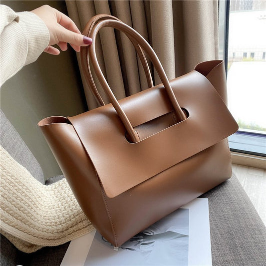 Fashion Women Shoulder Bags Large Capacity Handbags Simple Retro Tote Bags Solid Color Famous Brand High Quality Bags AURISTRA 