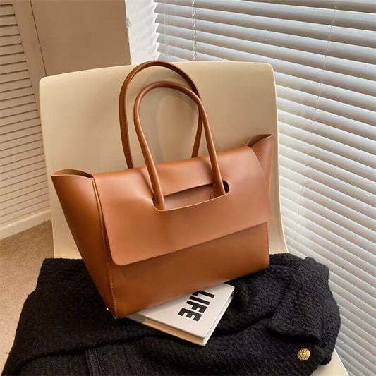 Fashion Women Shoulder Bags Large Capacity Handbags Simple Retro Tote Bags Solid Color Famous Brand High Quality Bags AURISTRA 