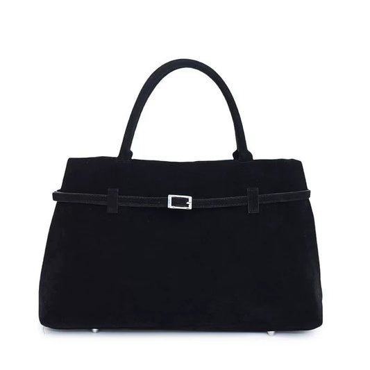2025 Hot Sale Decorative Design Solid Faux Suede Handbag Large Capacity Casual Tote Bags For Women Tote Design Portable Shoulder Bag AURISTRA 