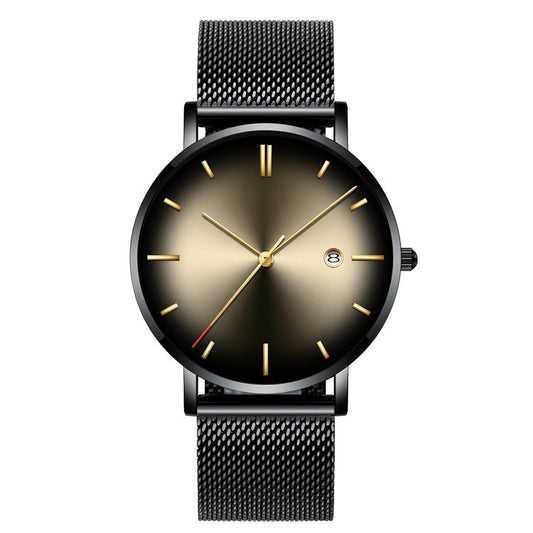 Color-faced men's mesh belt business watch AURISTRA 