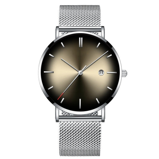 Color-faced men's mesh belt business watch AURISTRA 