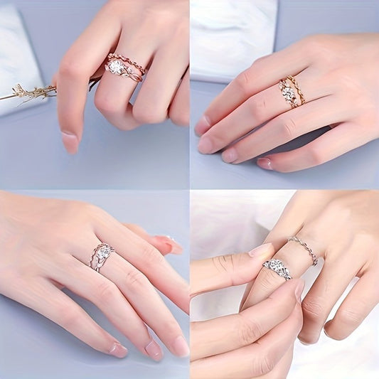 1.2ct Willow Shape Moissanite Women's Engagement Ring, 1.2ct D Color VVS1 Clarity Lab Made Wedding Rings Tree Branch Moissanite Ring Women's Gift AURISTRA 
