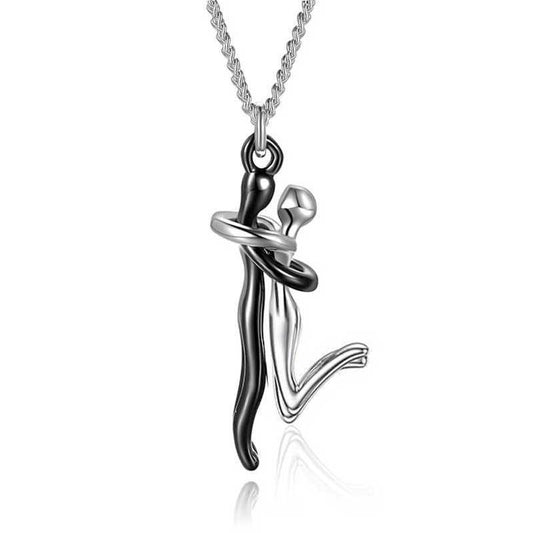 18K Love Hug Necklace Couple Anniversary Valentine's Day Gift Fashion Simple Temperament Clavicle Chain Pendant Necklace AURISTRA 