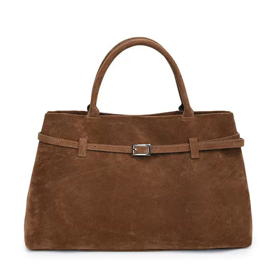 2025 Hot Sale Decorative Design Solid Faux Suede Handbag Large Capacity Casual Tote Bags For Women Tote Design Portable Shoulder Bag AURISTRA 